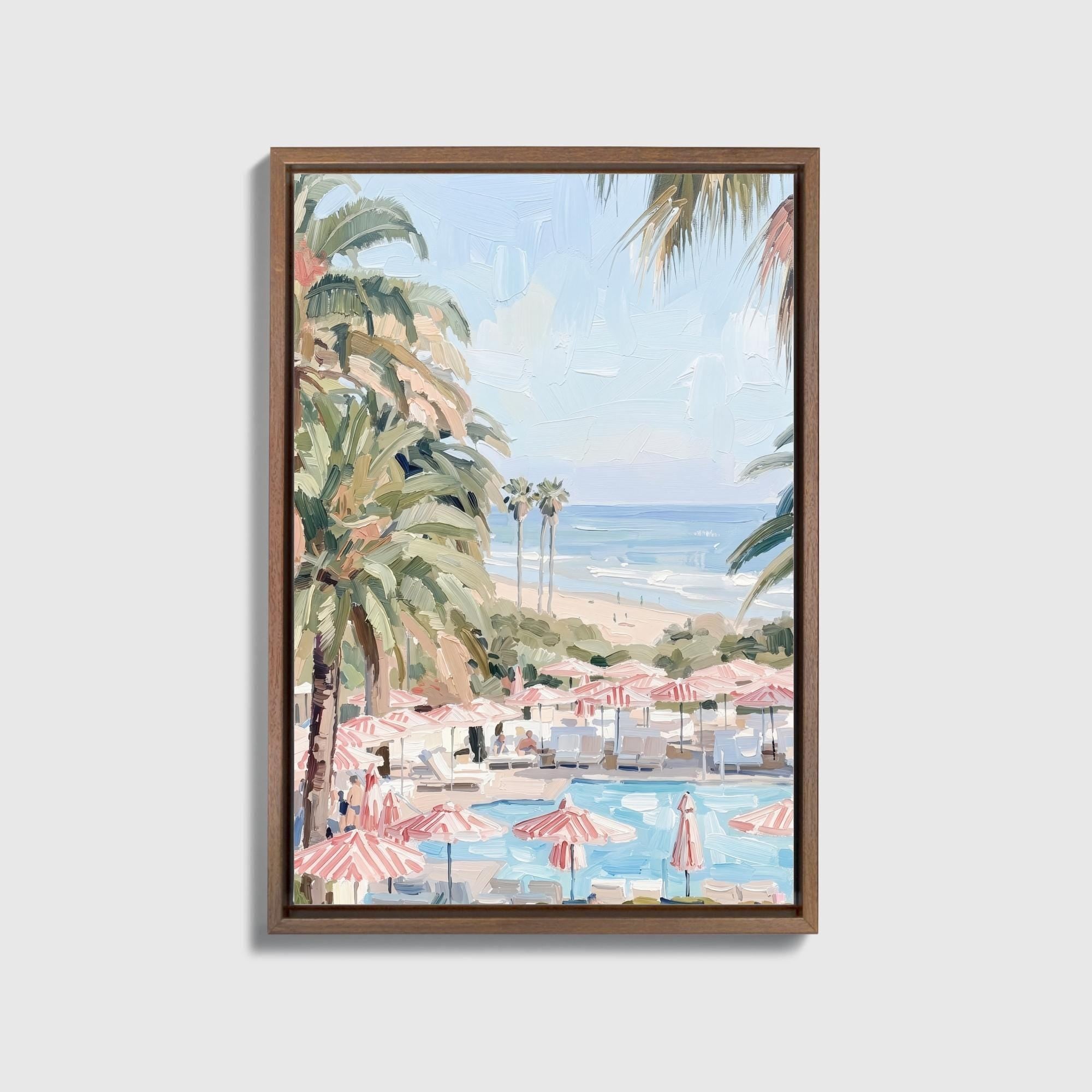 Pink & Blue Beach Day Canvas