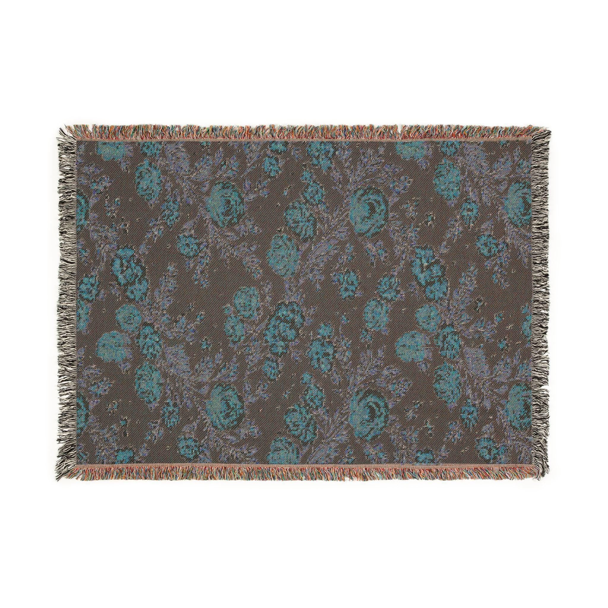 Midnight Rose Woven Throw Blanket