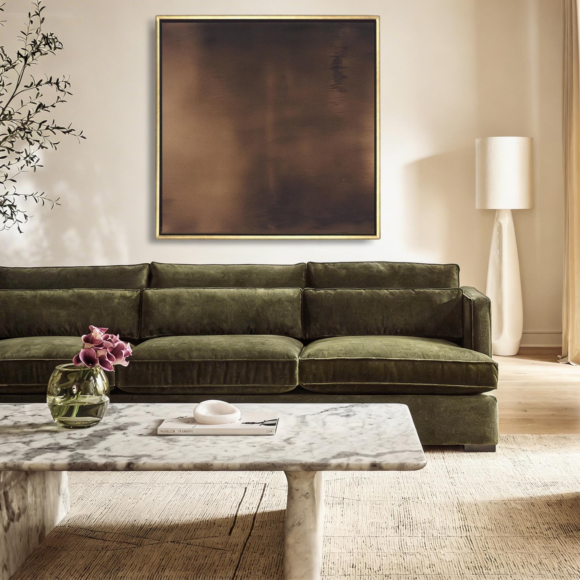 Smoky Bronze Square Canvas