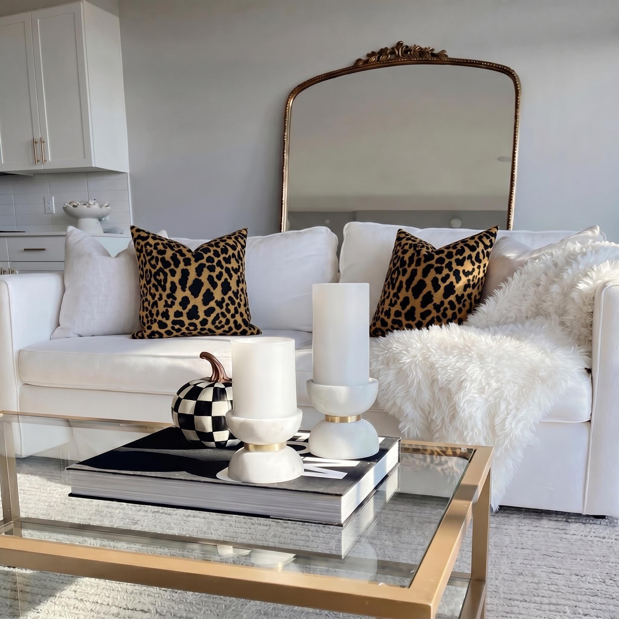 Cheetah Print Faux Linen Throw Pillow with Insert - Haven Walls