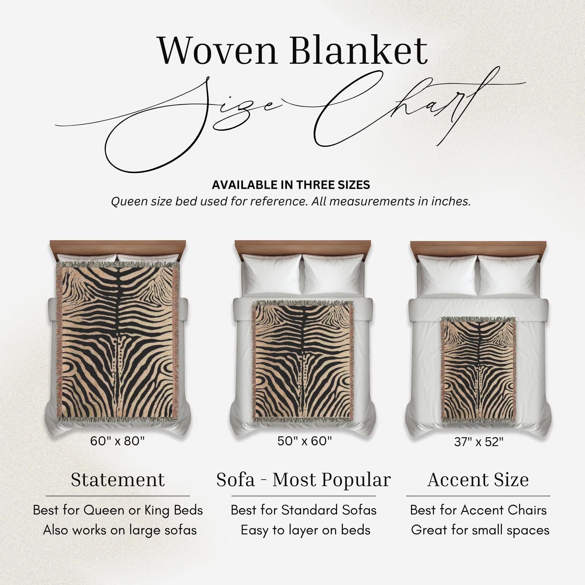 Zebra Stripe Woven Throw Blanket