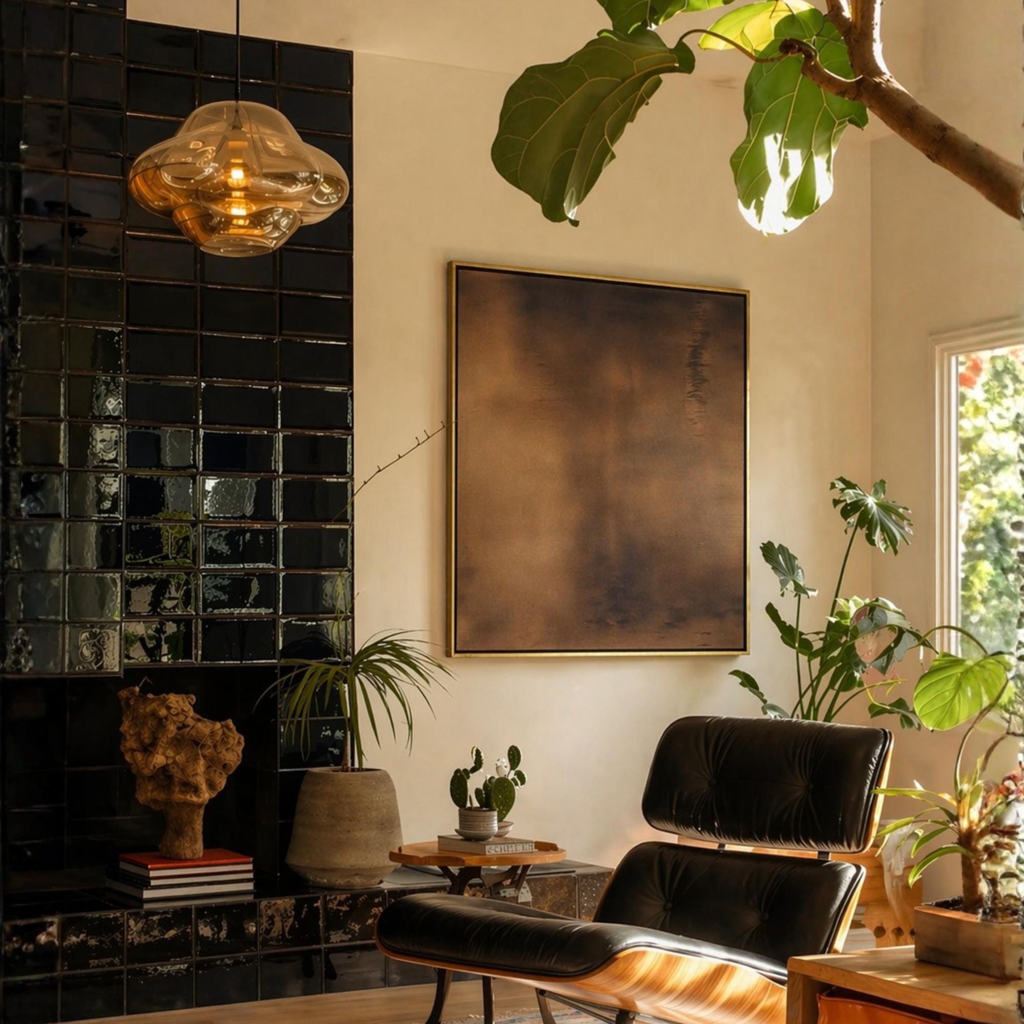 Smoky Bronze Square Canvas