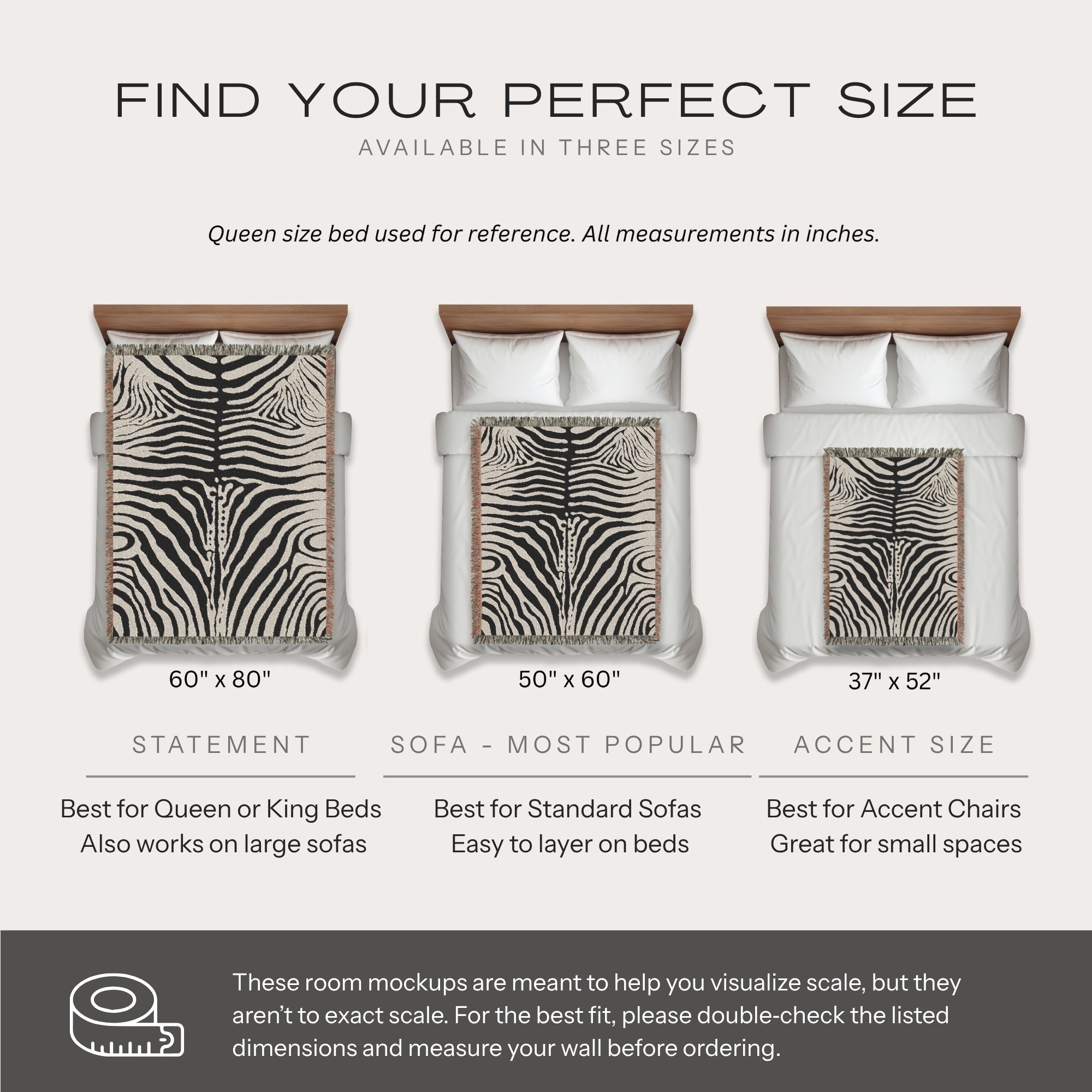 Zebra Stripe Woven Throw Blanket - Haven Walls