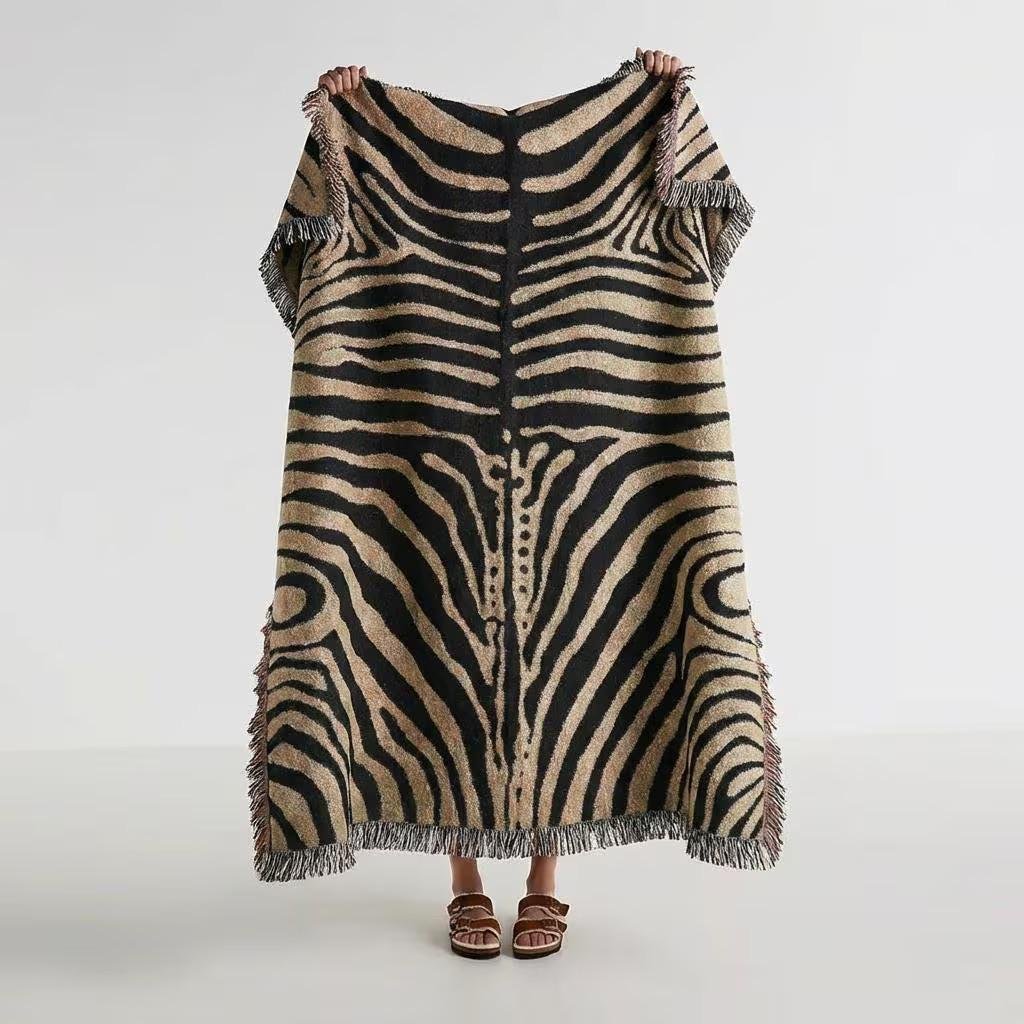 Zebra Stripe Woven Throw Blanket - Haven Walls