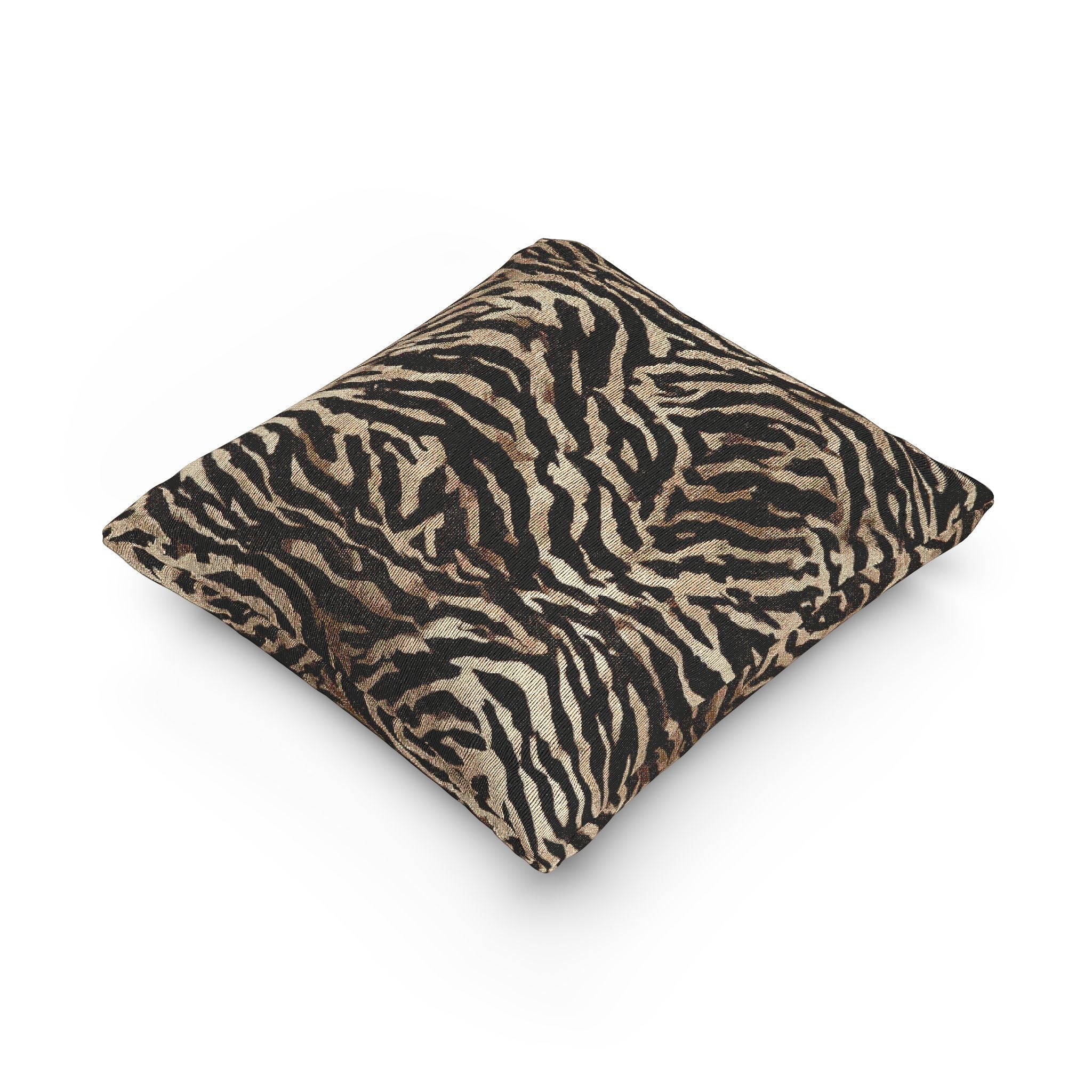 Neutral Zebra Print Woven Throw Pillow with Insert