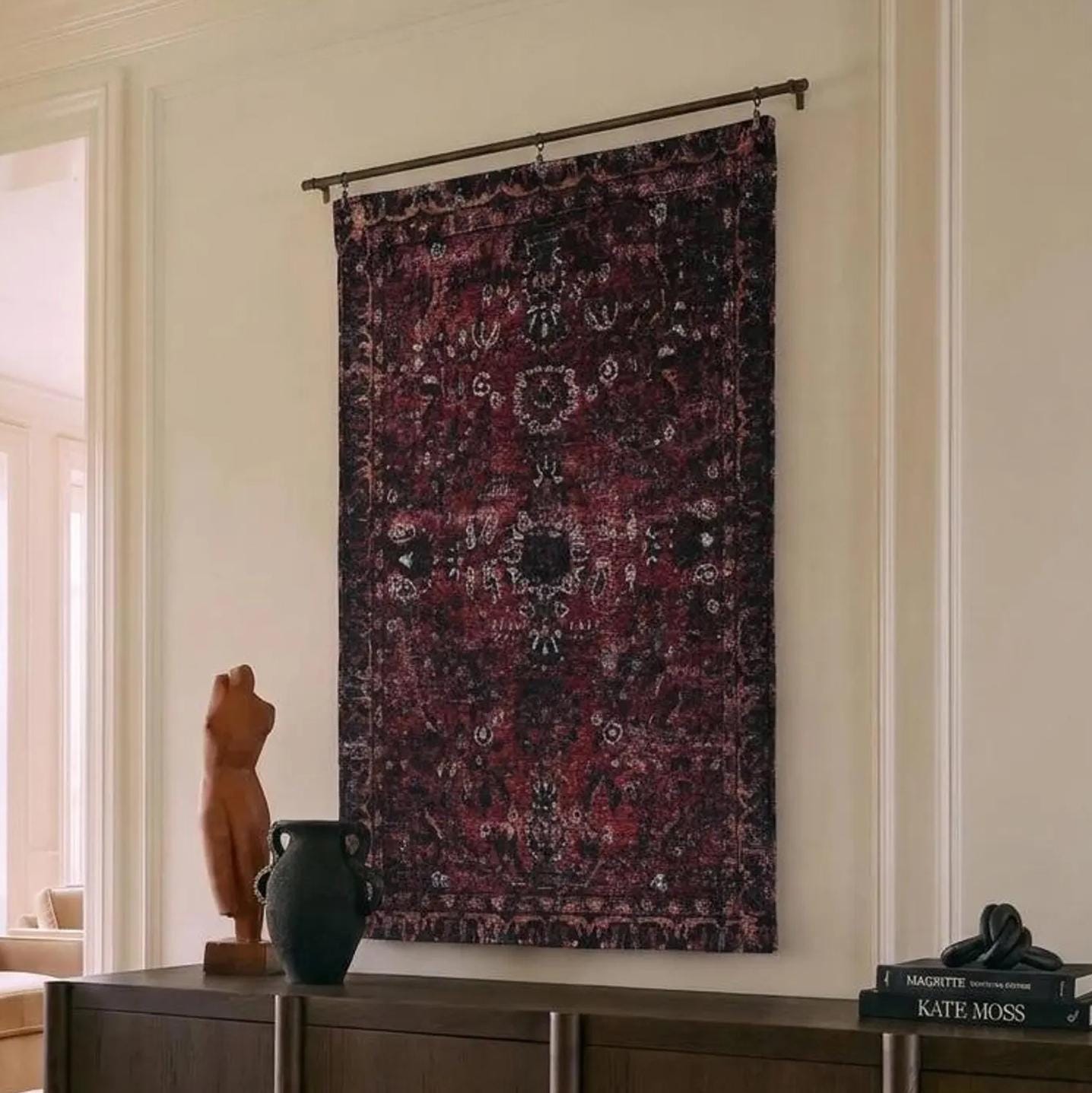 Woven Persian-Inspired Wall Tapestry 26" x 36"