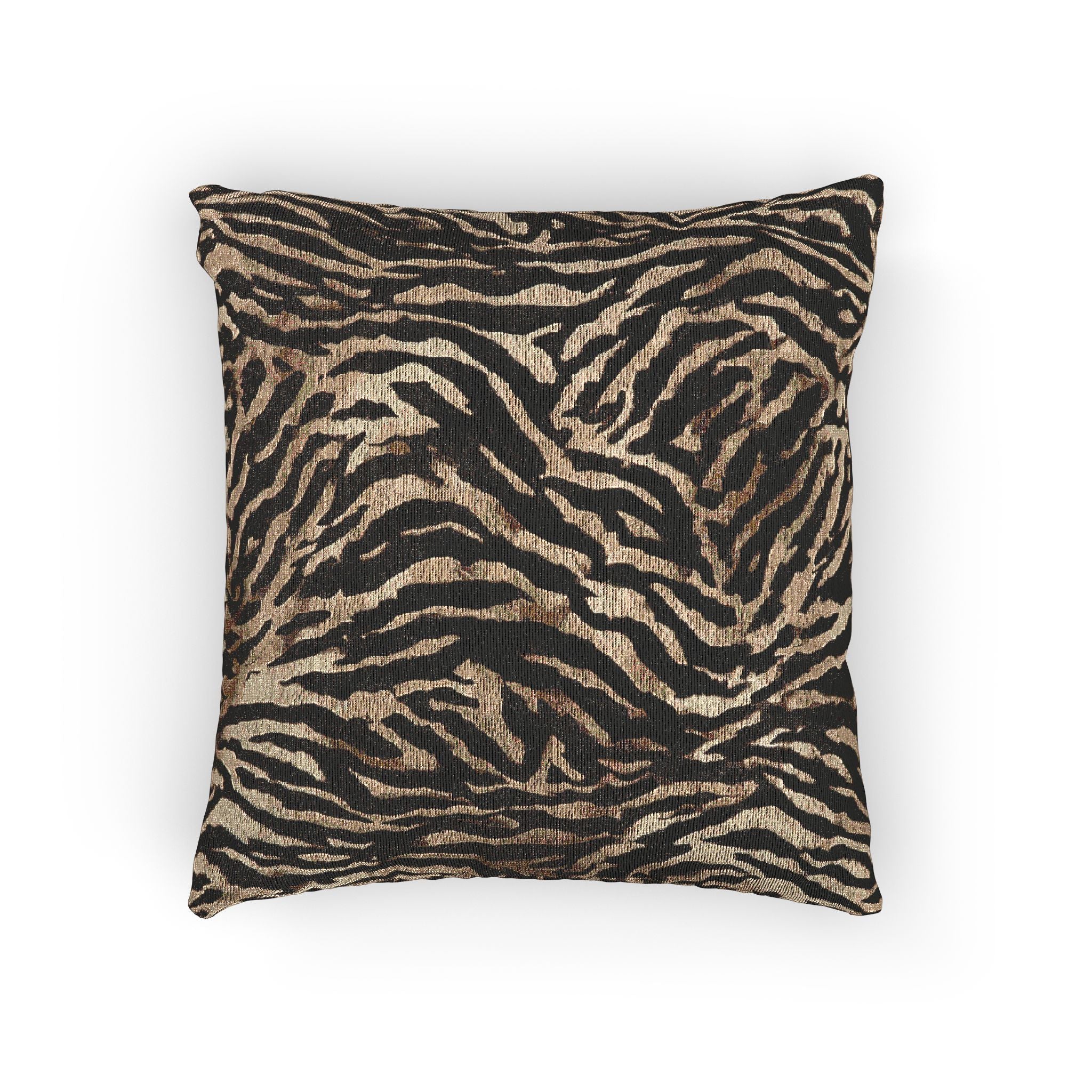 Neutral Zebra Print Woven Throw Pillow with Insert