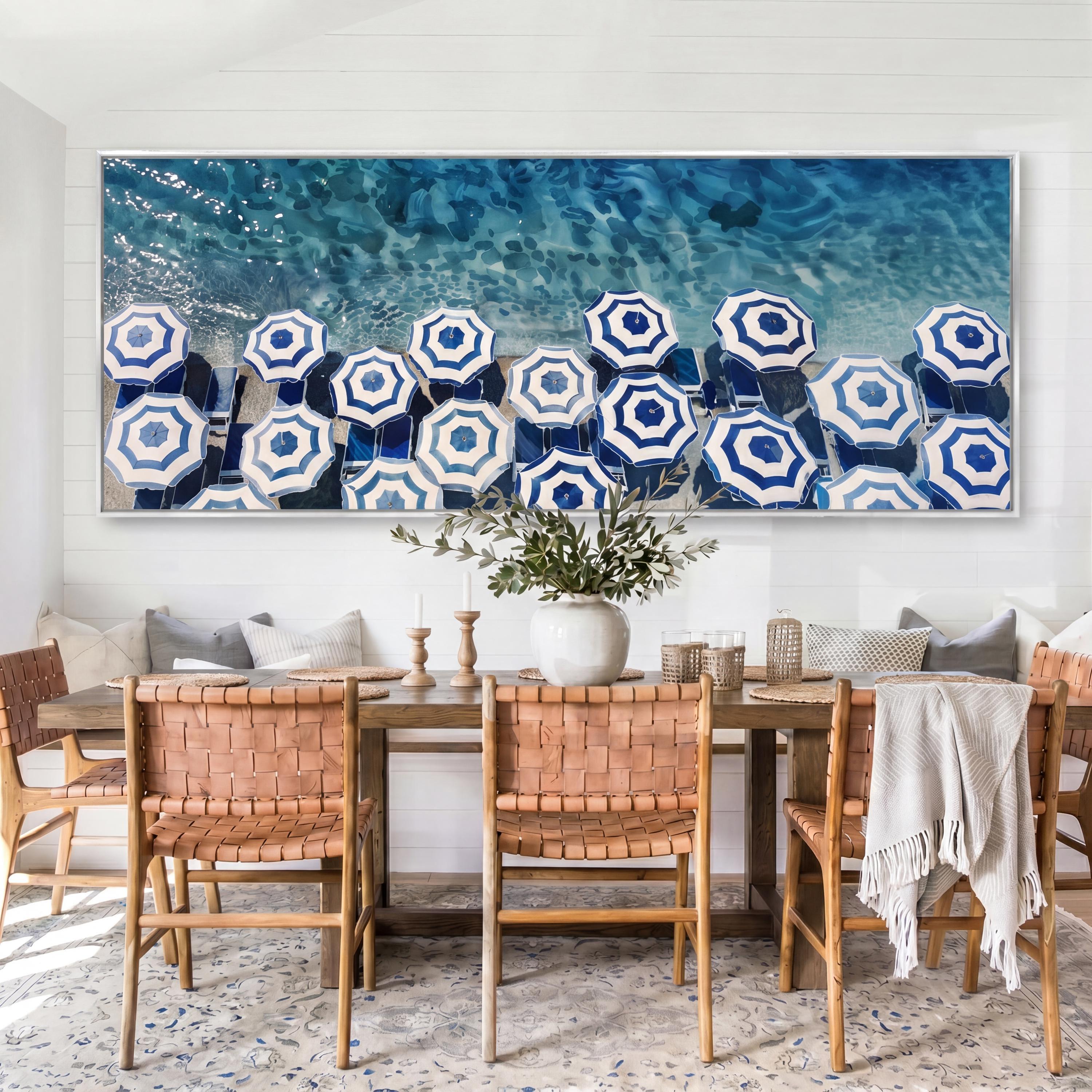 Seafoam Shore Panoramic Canvas