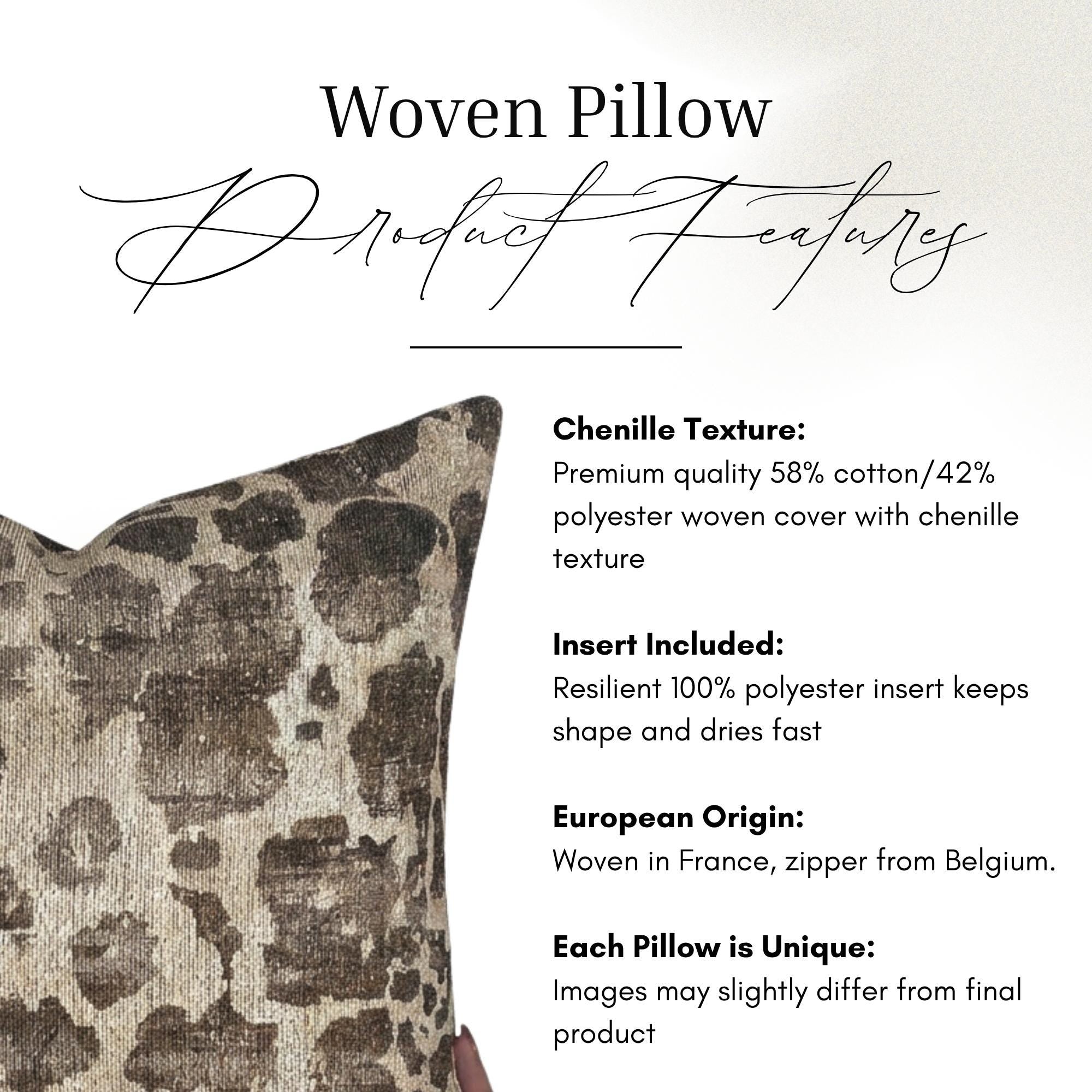 Leopard Print Woven Pillow