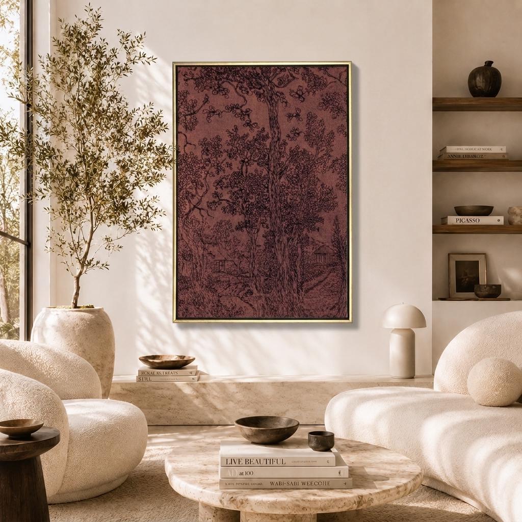 Moody Burgundy Canvas