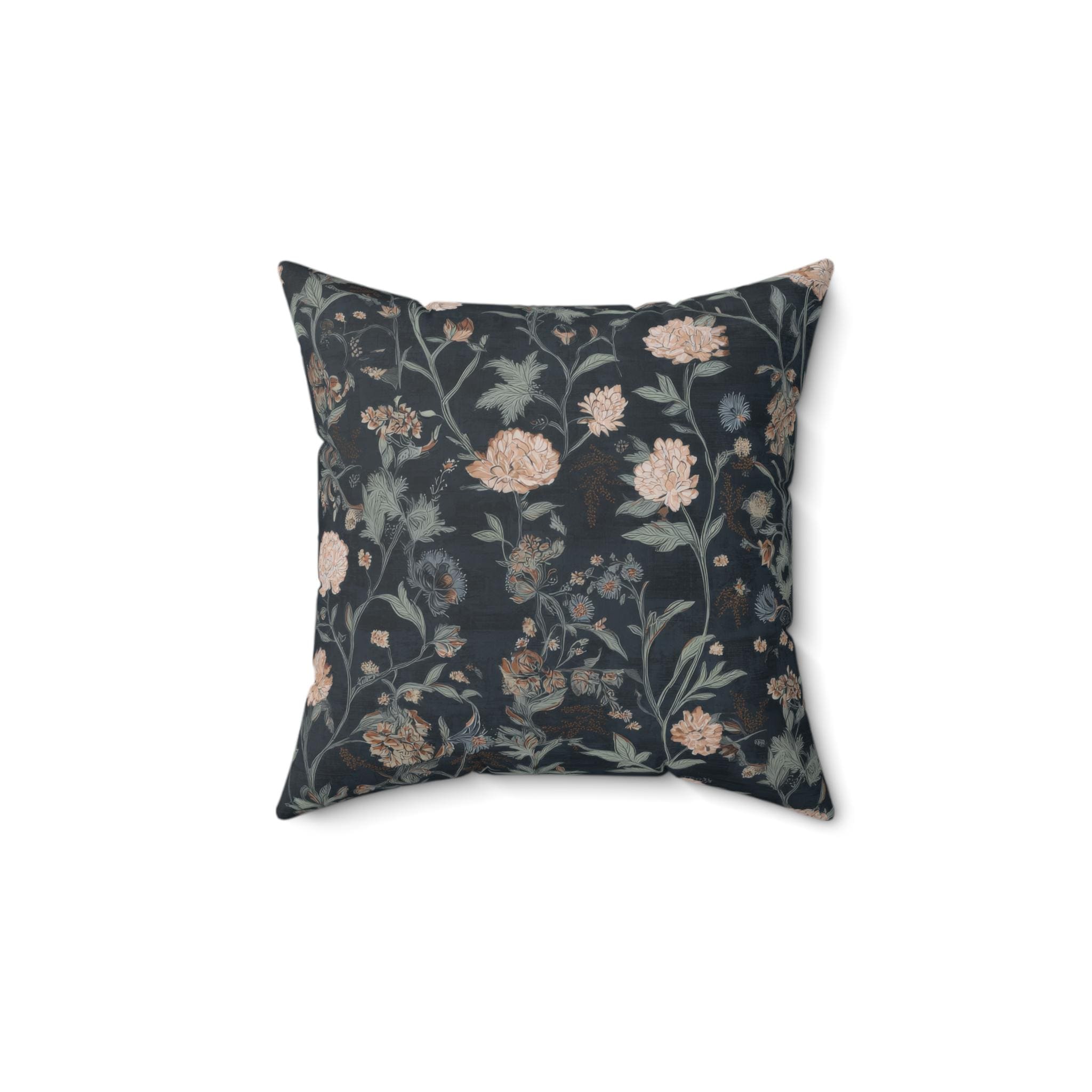 Whimsigoth Baroque Faux Linen Throw Pillow with Insert