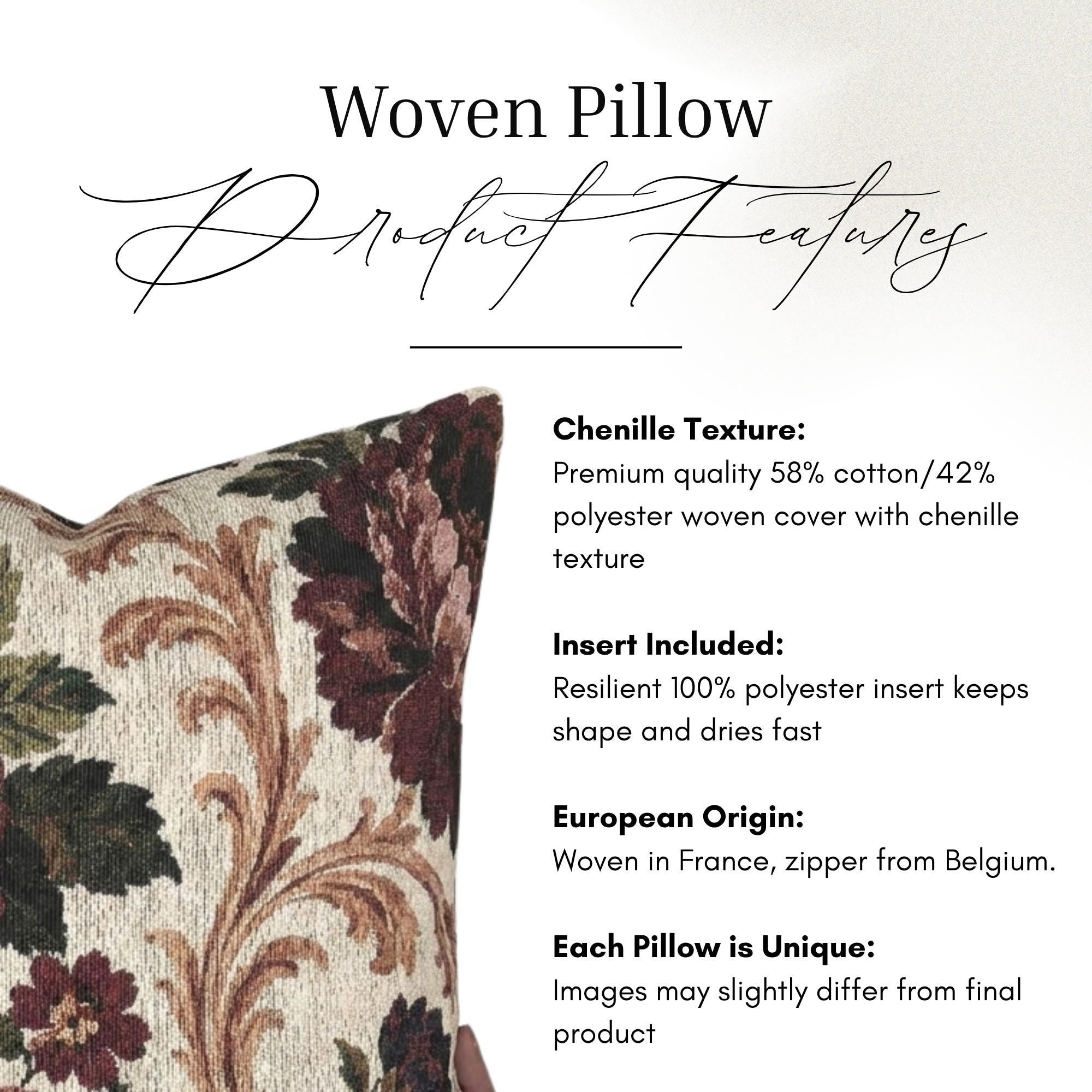 Heirloom Bloom Woven Throw Pillow