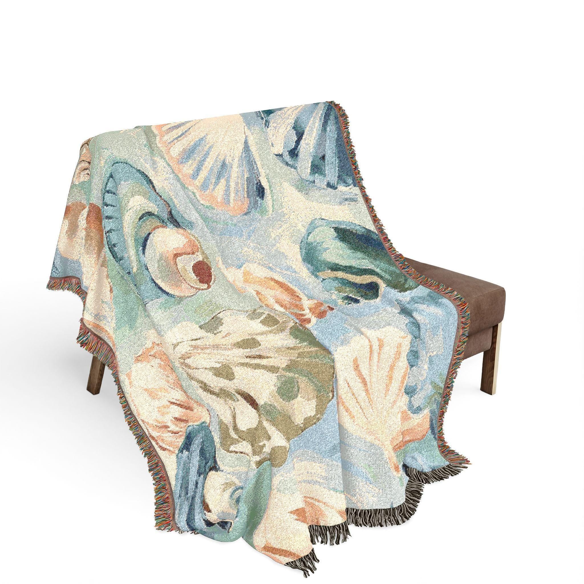 Seashell Soiree Woven Throw Blanket