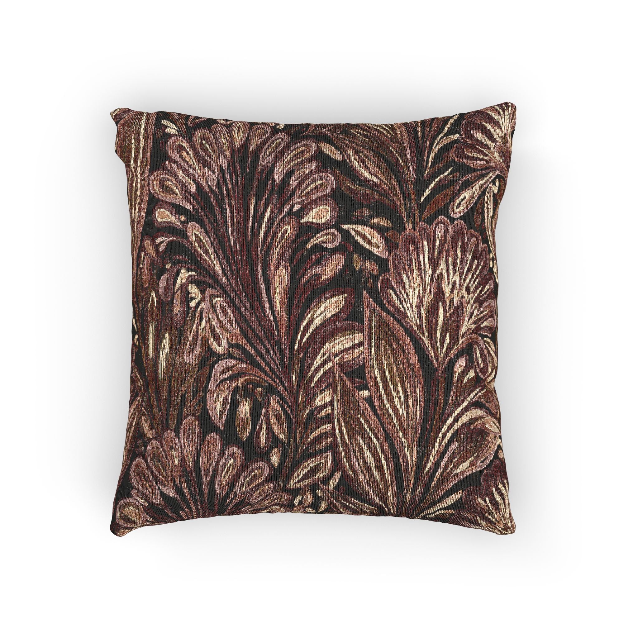 Vintage Art Deco Woven Pillow with Insert 17" X 18"