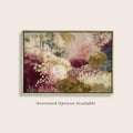 Abstract Floral Canvas, Moody Pink Burgundy Landscape Print 24x36 - Haven Walls