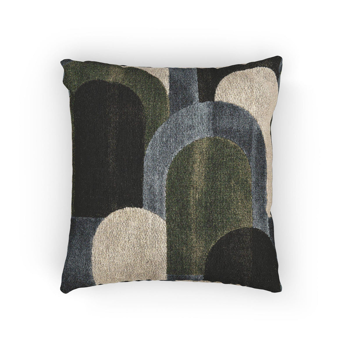 Baby Blue Art Deco Woven Pillow with Insert, 17" x 18" - Haven Walls