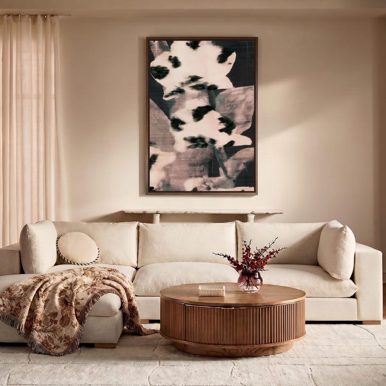 Black Blush Orchid Animal Print Giclée Canvas - Haven Walls