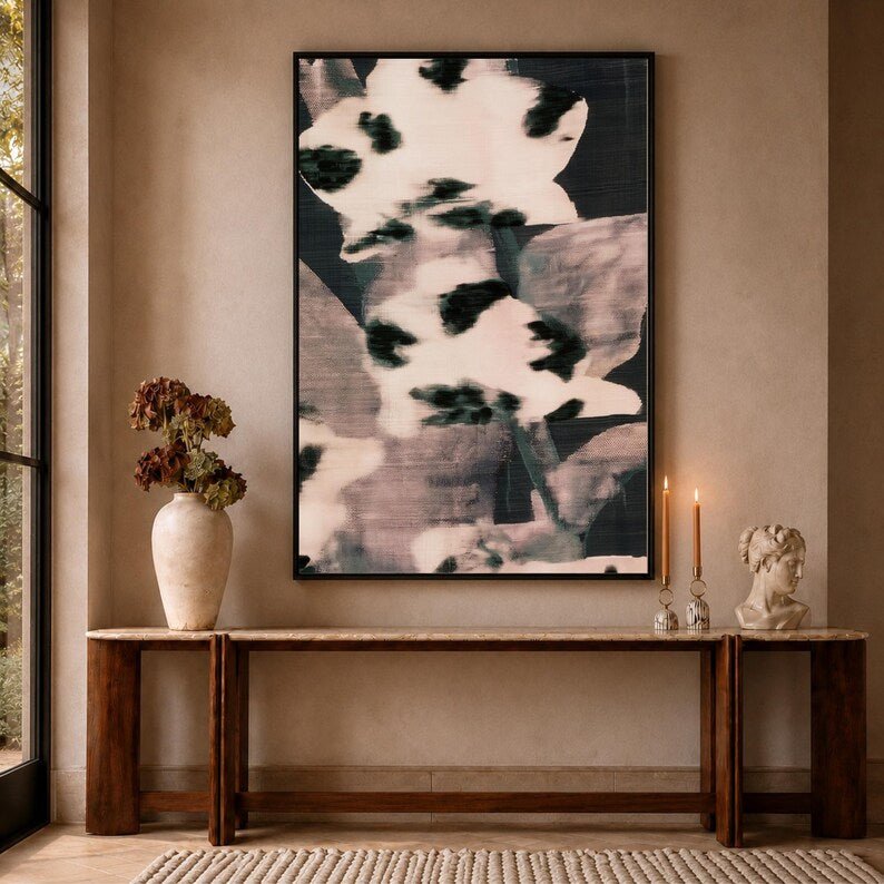 Black Blush Orchid Animal Print Giclée Canvas - Haven Walls