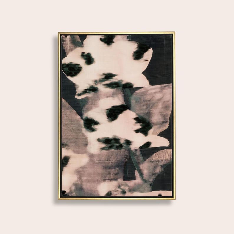Black Blush Orchid Animal Print Giclée Canvas - Haven Walls