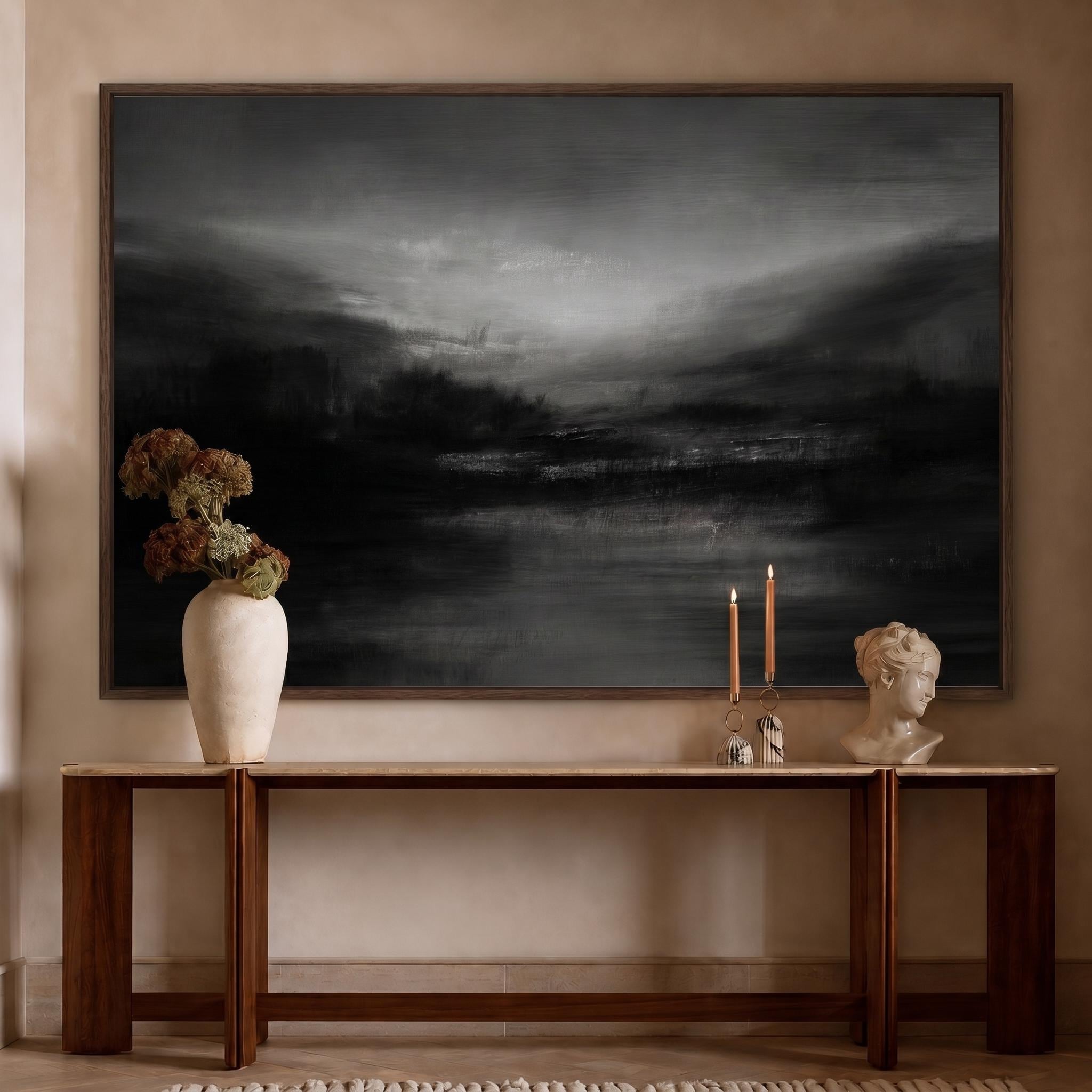 Black Dusk Canvas - Haven Walls
