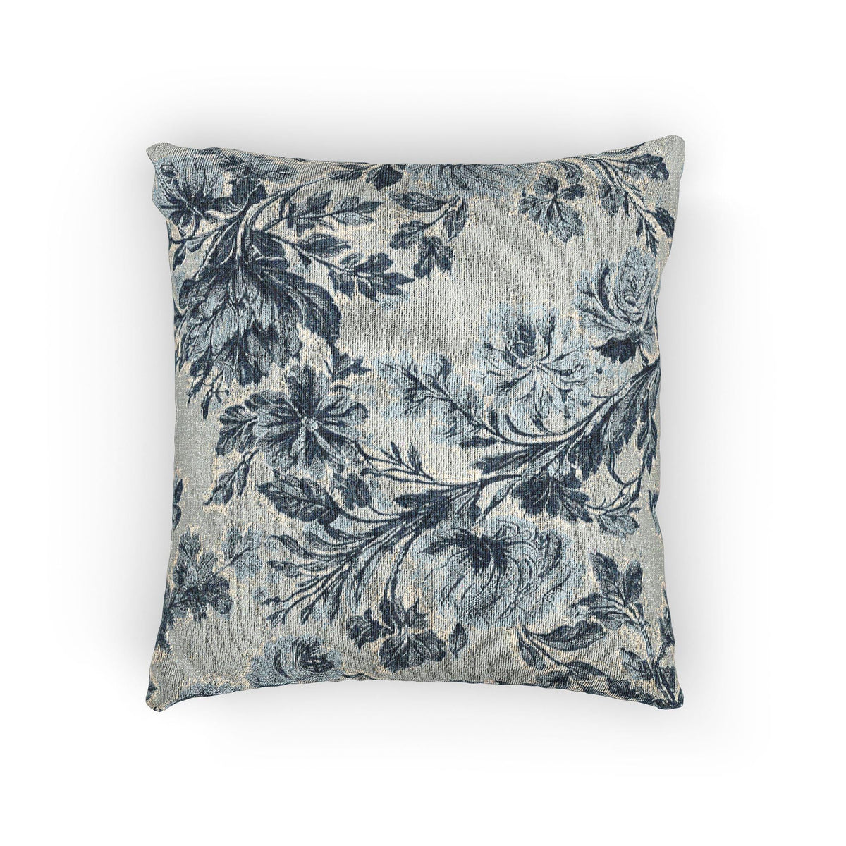 Blue Chinoiserie Woven Throw Pillow with Insert, 17" x 18" - Haven Walls