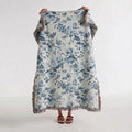 Blue & Cream Chinoiserie Woven Throw Blanket - Haven Walls