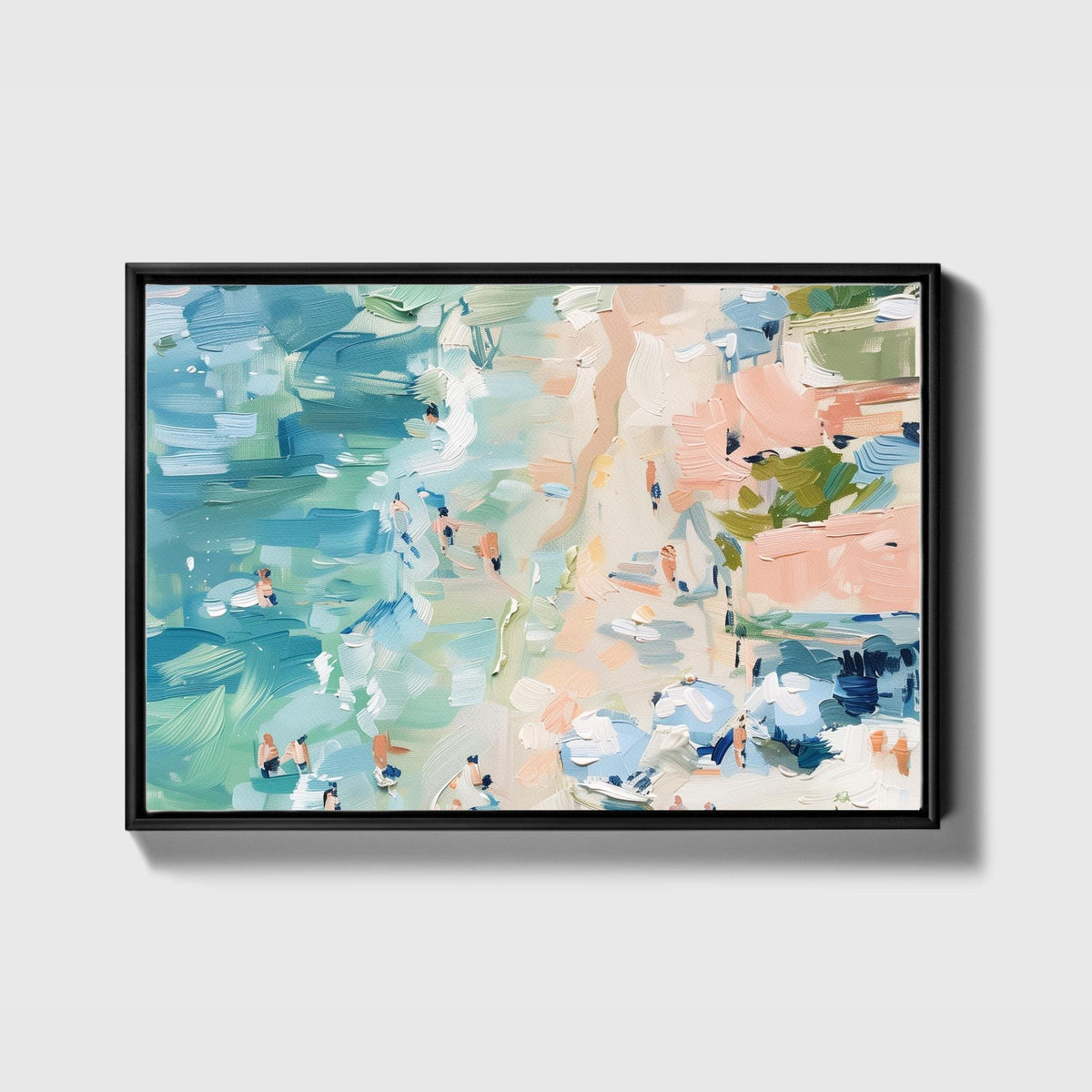 Blue & Sand Beach Canvas - Haven Walls