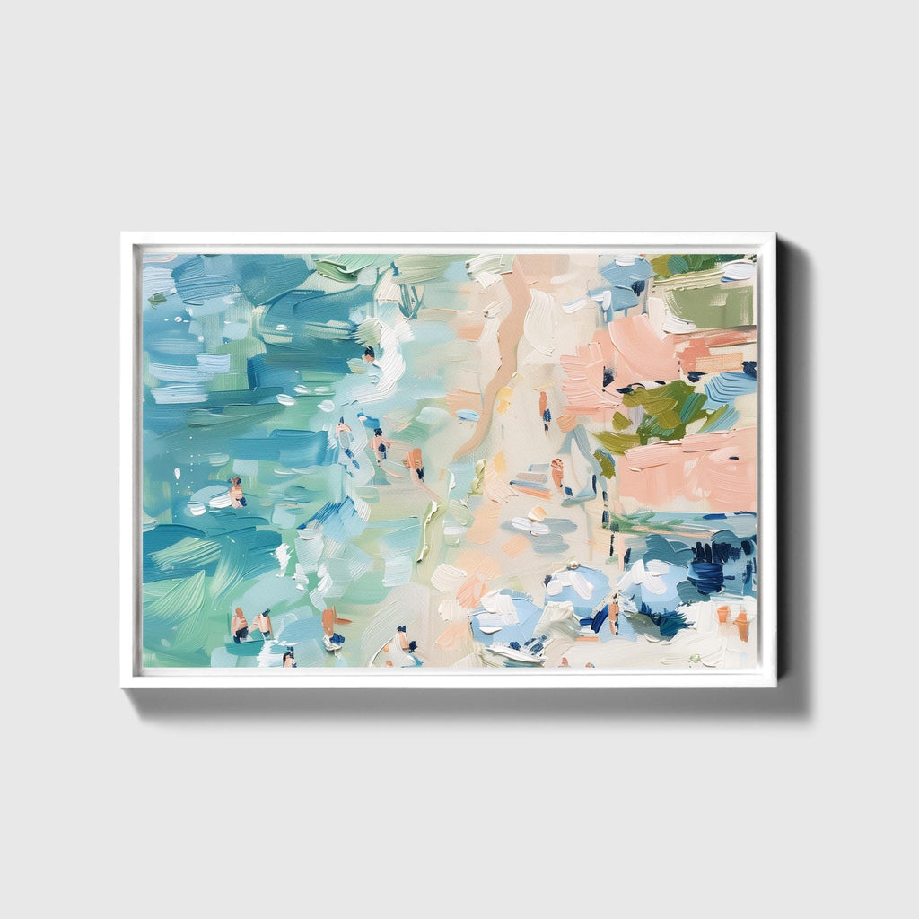 Blue & Sand Beach Canvas - Haven Walls