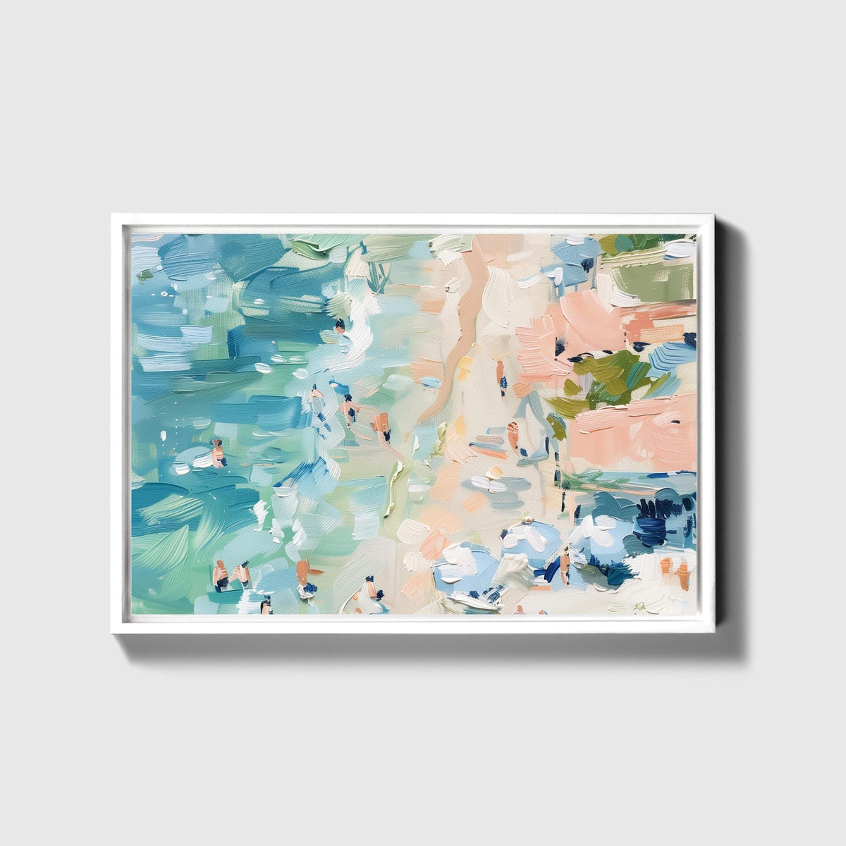 Blue & Sand Beach Canvas - Haven Walls
