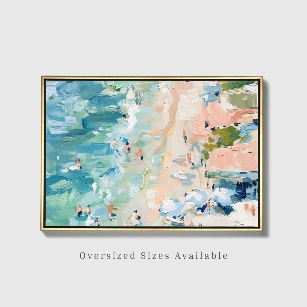 Blue & Sand Beach Canvas - Haven Walls