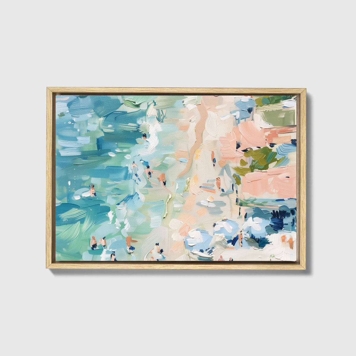 Blue & Sand Beach Canvas - Haven Walls