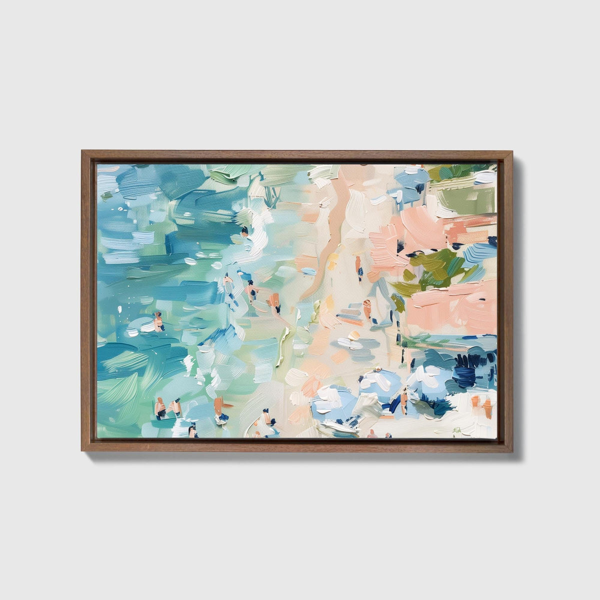 Blue & Sand Beach Canvas - Haven Walls
