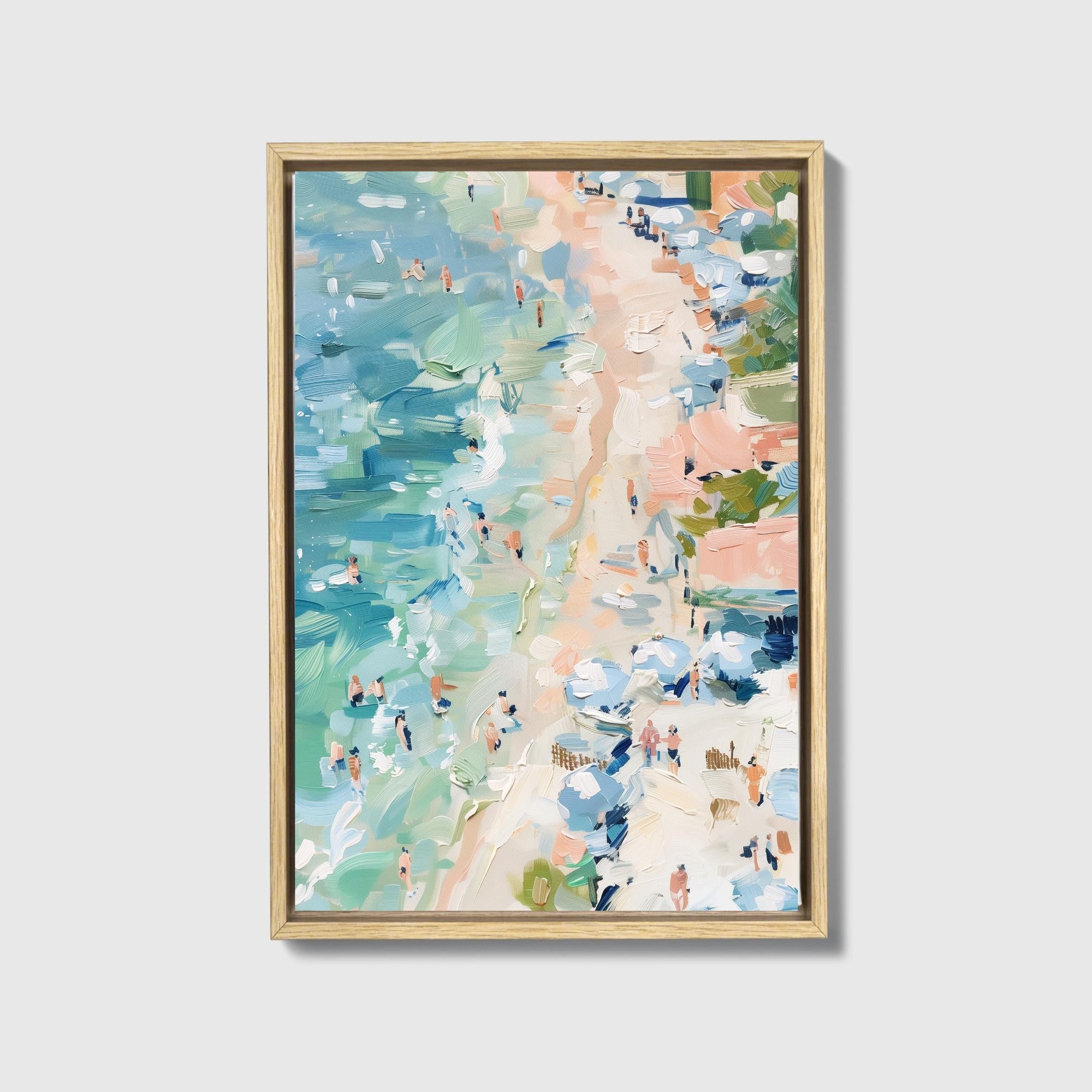 Blue & Sand Canvas - Haven Walls