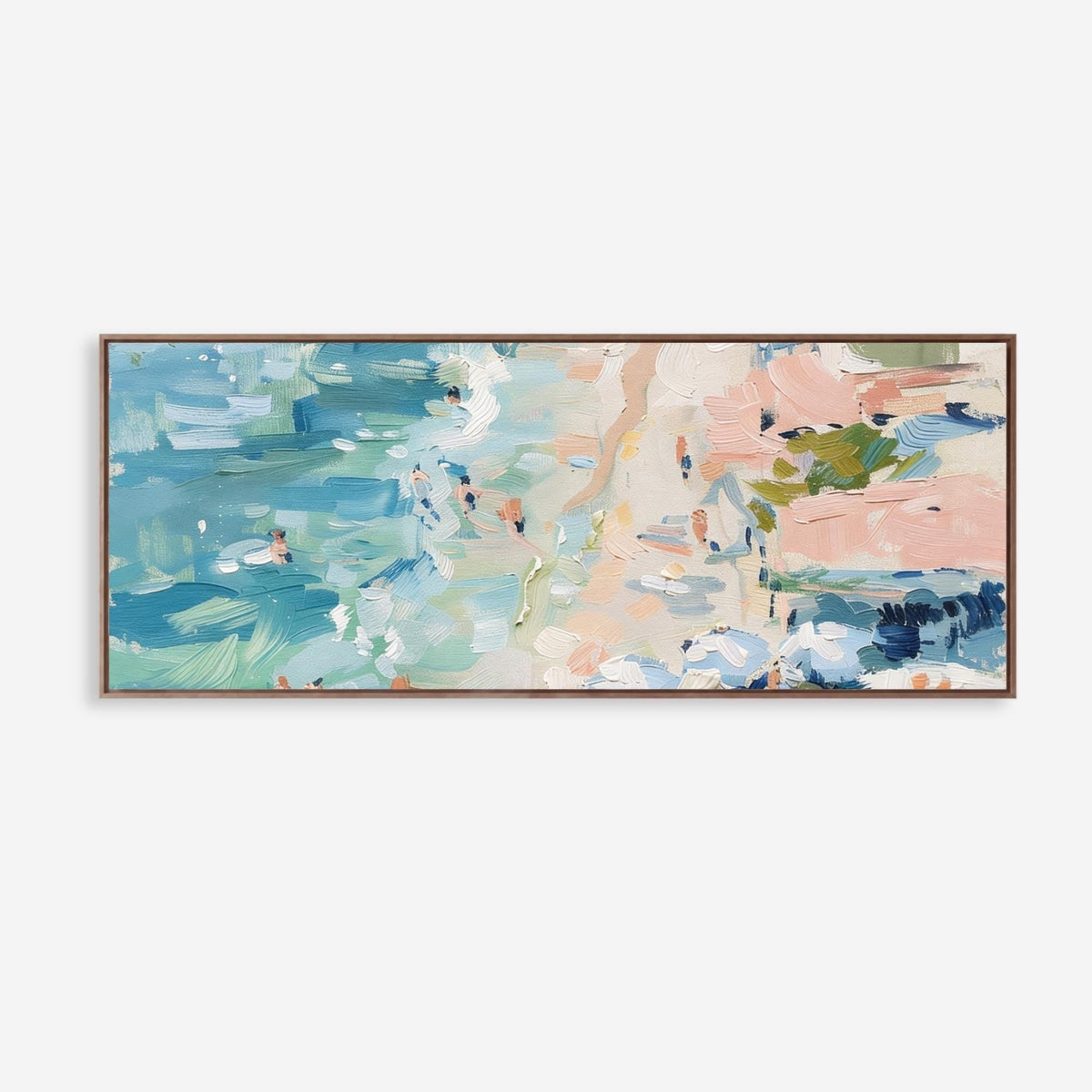 Blue & Sand Panoramic Canvas - Haven Walls