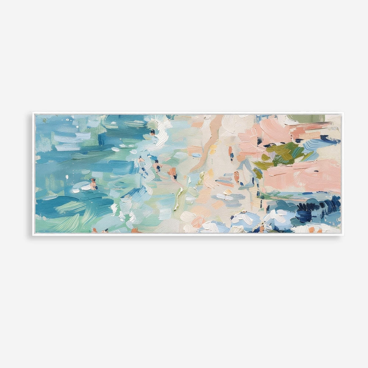 Blue & Sand Panoramic Canvas - Haven Walls