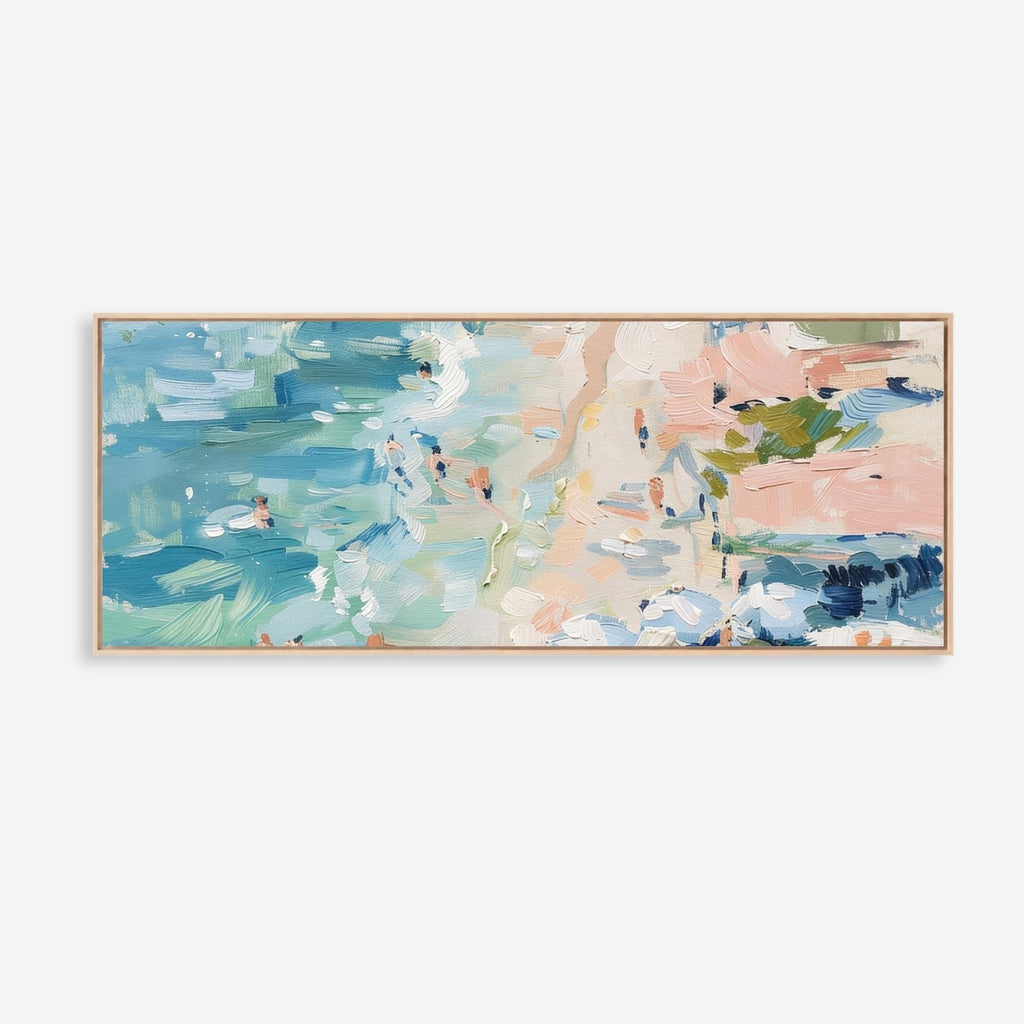 Blue & Sand Panoramic Canvas - Haven Walls