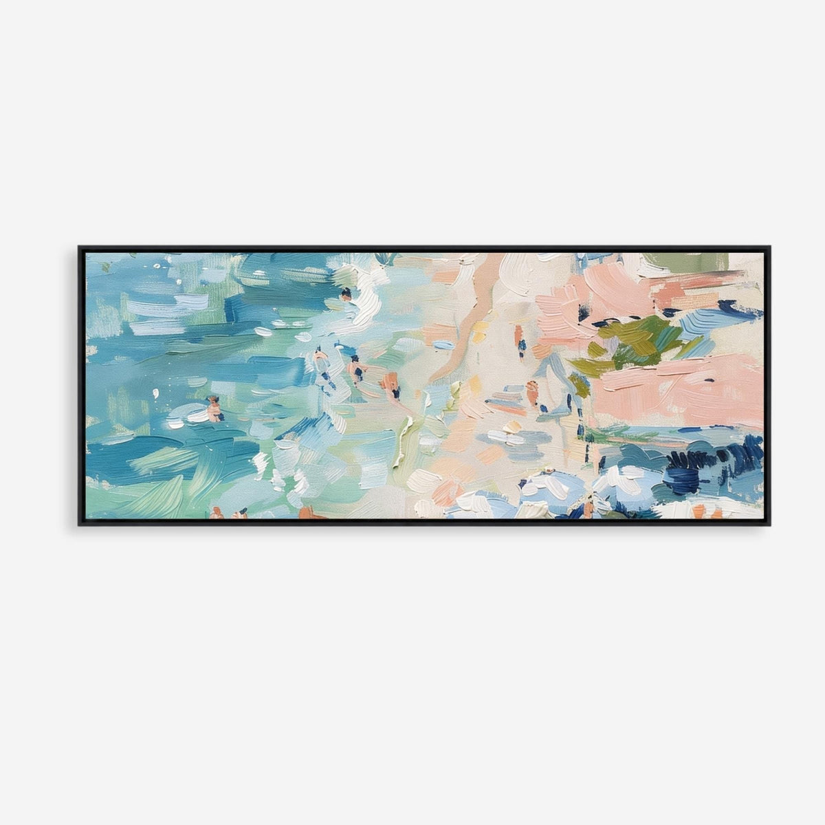 Blue & Sand Panoramic Canvas - Haven Walls