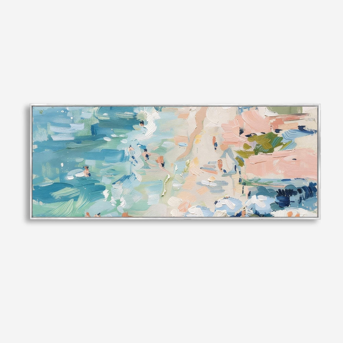 Blue & Sand Panoramic Canvas - Haven Walls