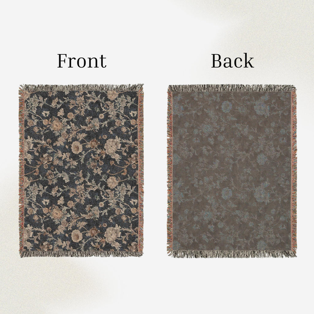 Botanical Baroque Woven Throw Blanket - Haven Walls