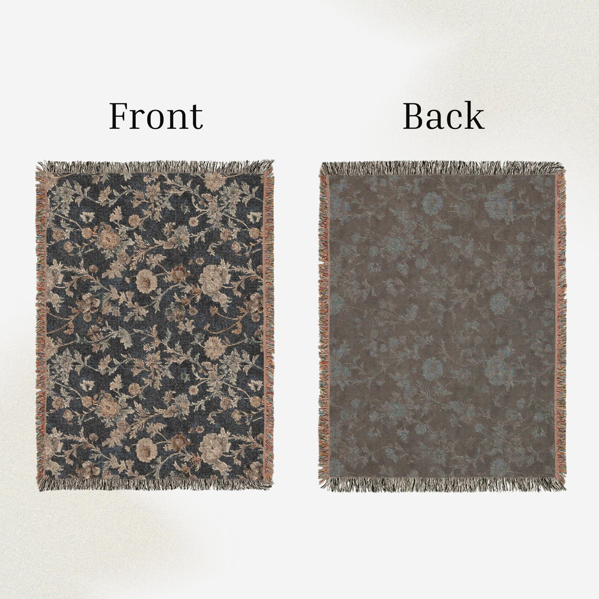 Botanical Baroque Woven Throw Blanket - Haven Walls