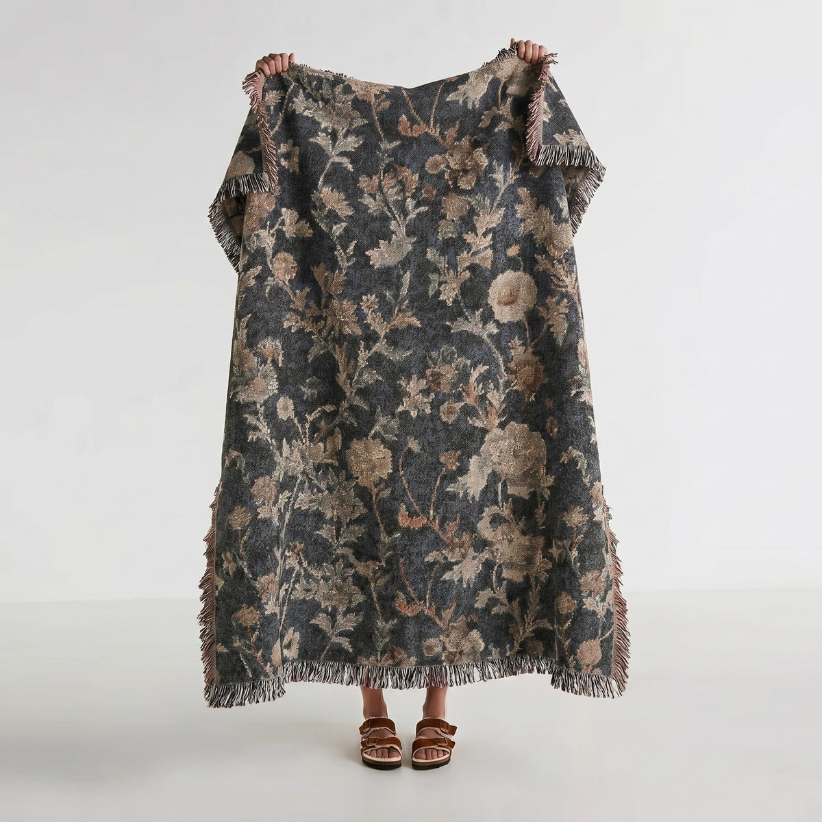 Botanical Baroque Woven Throw Blanket - Haven Walls