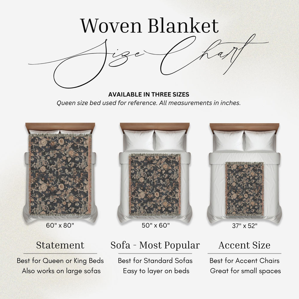 Botanical Baroque Woven Throw Blanket - Haven Walls
