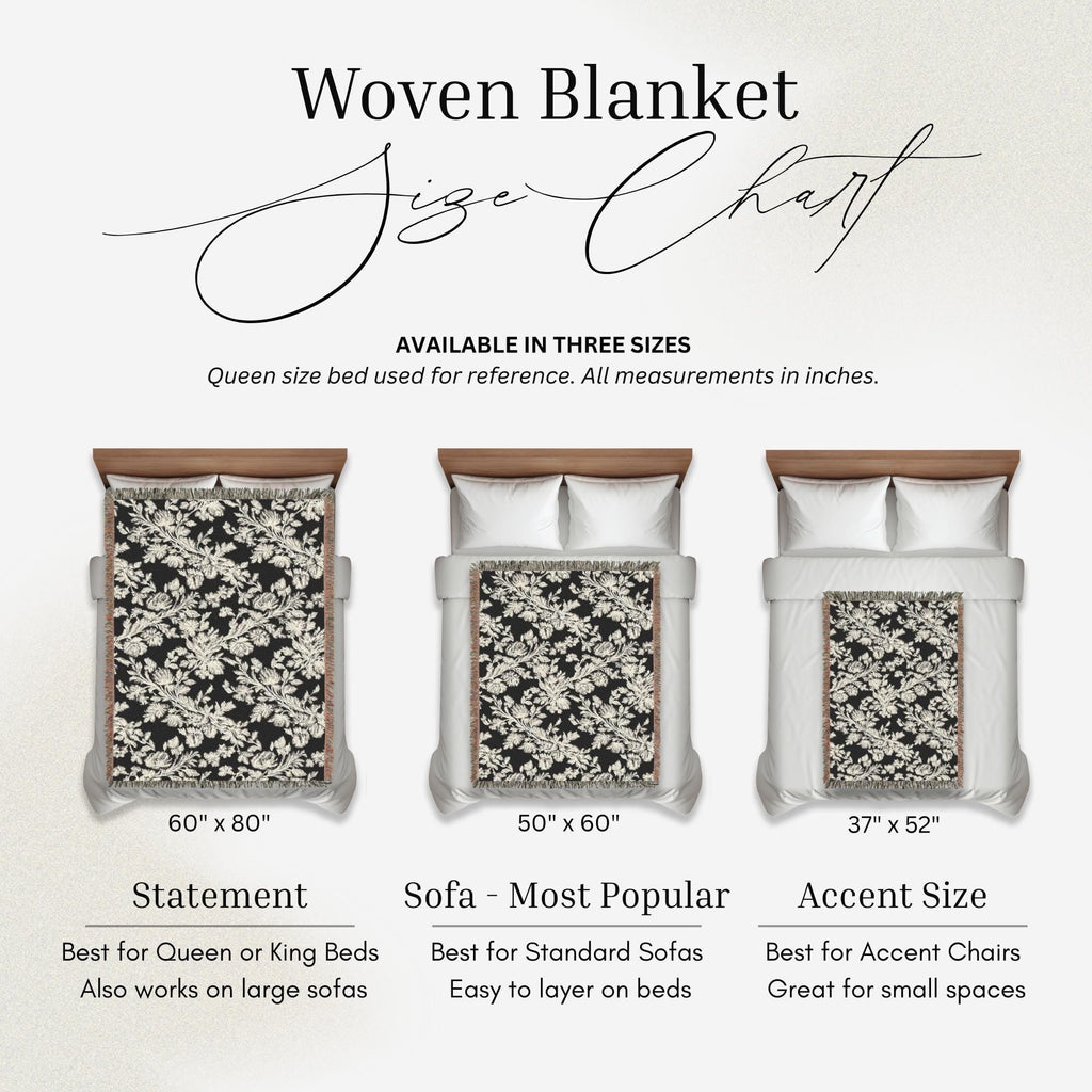 Botanical Lace Woven Throw Blanket - Haven Walls