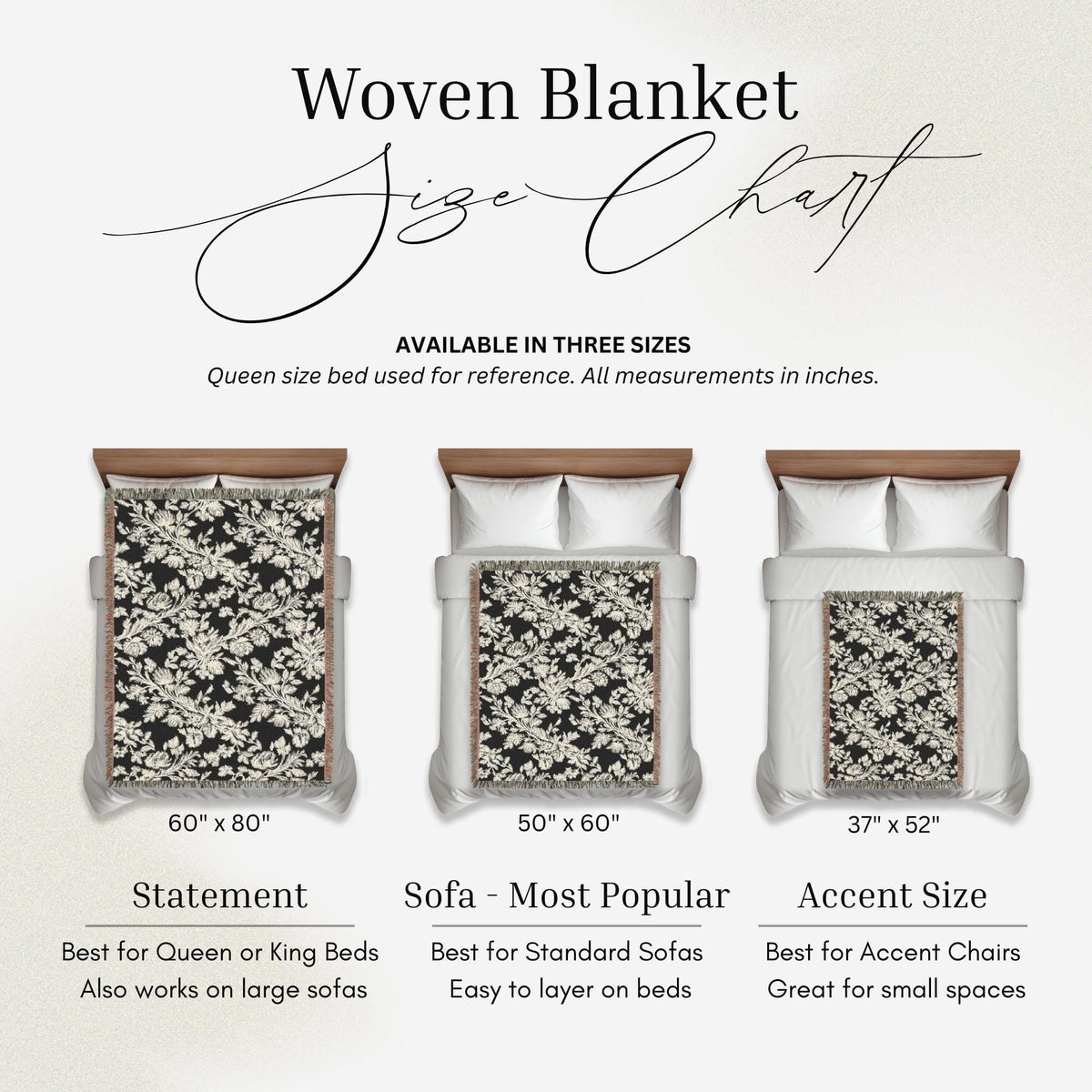 Botanical Lace Woven Throw Blanket - Haven Walls