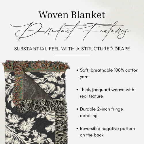 Botanical Lace Woven Throw Blanket - Haven Walls