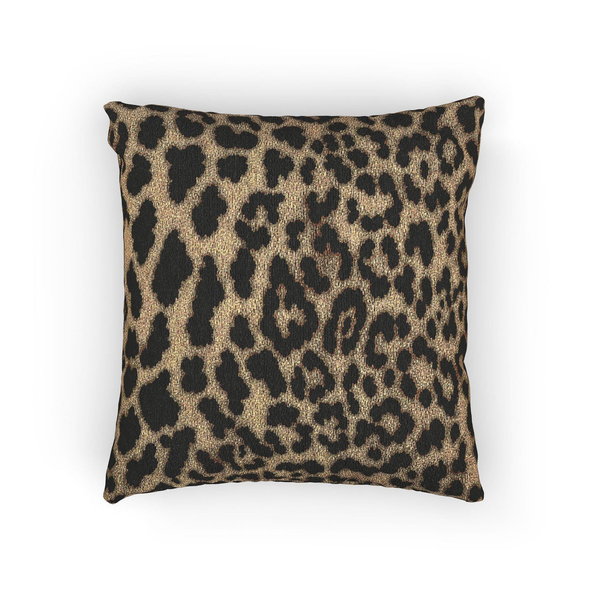 Brown Cheetah Woven Throw Pillow with Insert, 17" x 18" - Haven Walls