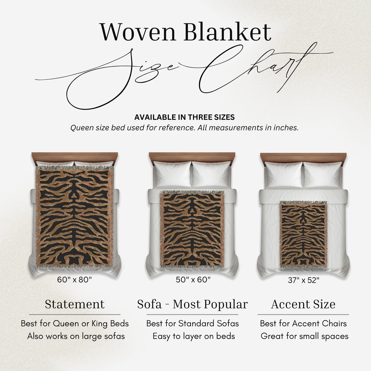 Brown Tiger Print Woven Blanket - Haven Walls