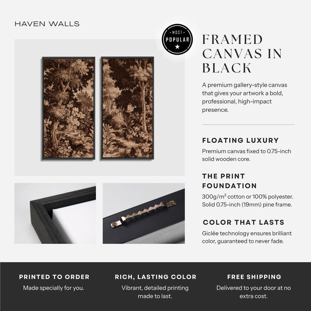 Brown Woodland Diptych Canvas Set - Haven Walls