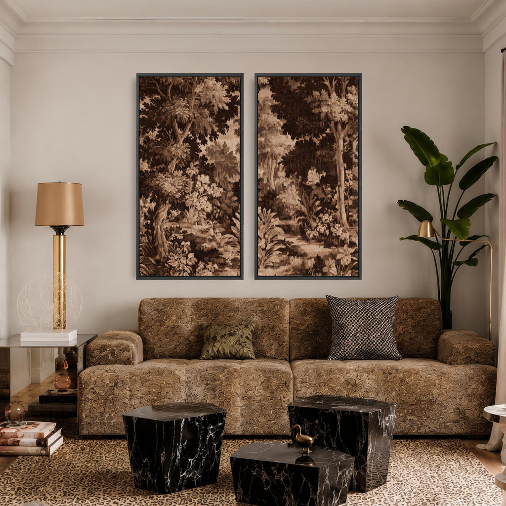 Brown Woodland Diptych Canvas Set - Haven Walls