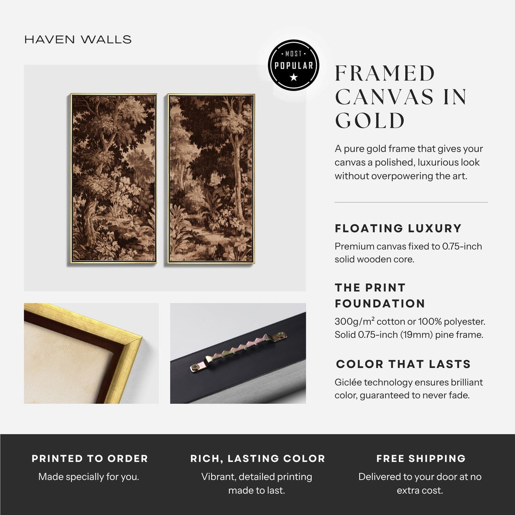 Brown Woodland Diptych Canvas Set - Haven Walls